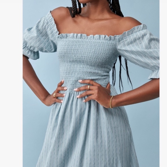 Reformation Arianna Dress XS (light blue) - Picture 1 of 7